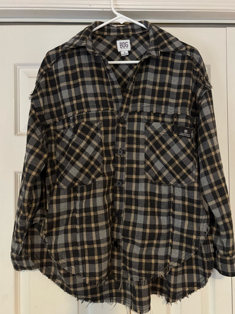 BDG Patchwork Flannel Shirt S - Picture 2 of 4